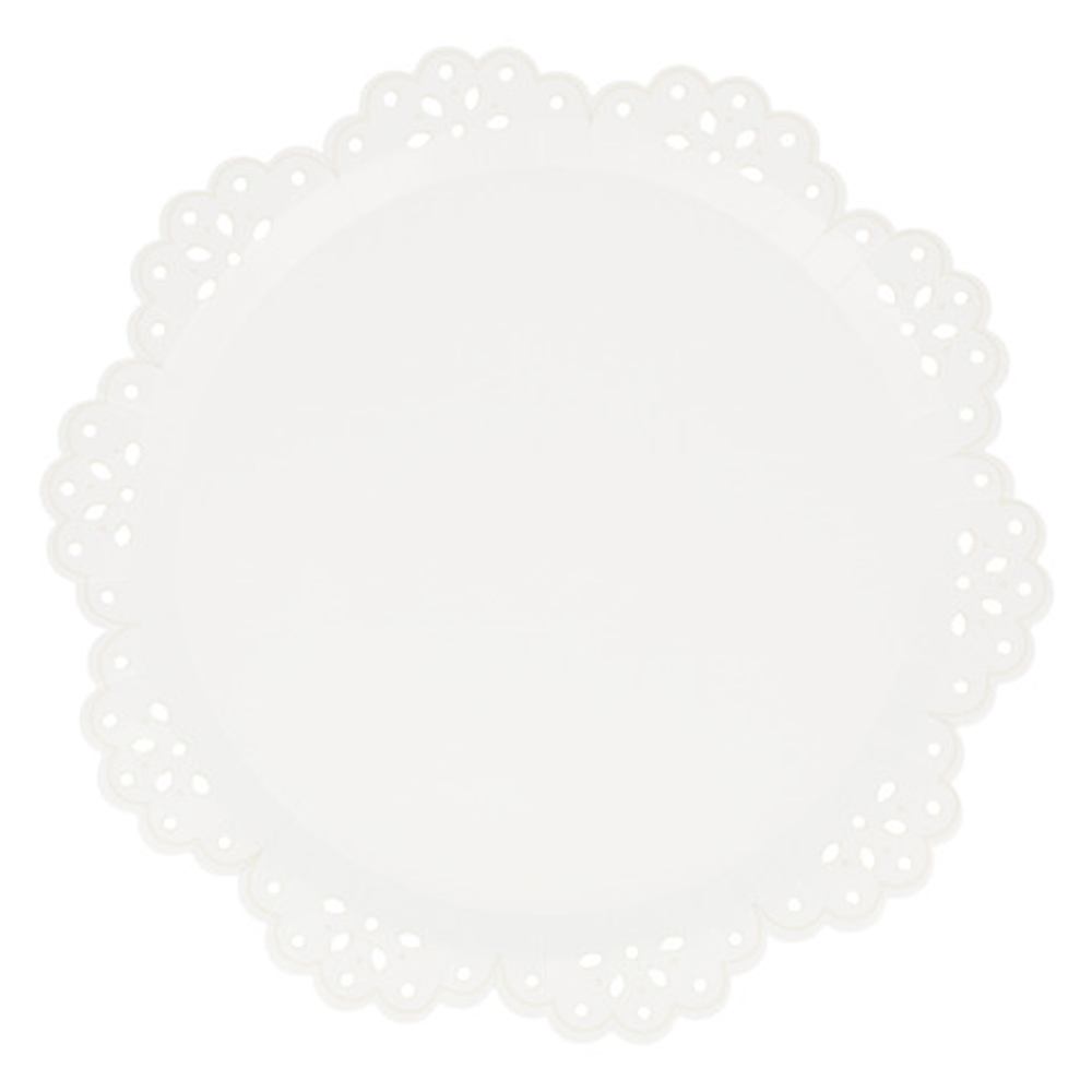 Тарелки подстановочные "Белое кружево" 8 шт. (33,7 см)
