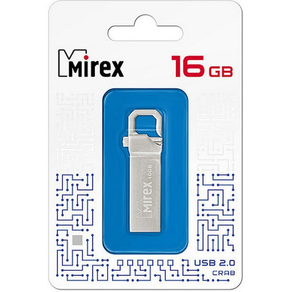 USB карта памяти 16ГБ Mirex Flash Drive CRAB (13600-ITRCRB16)