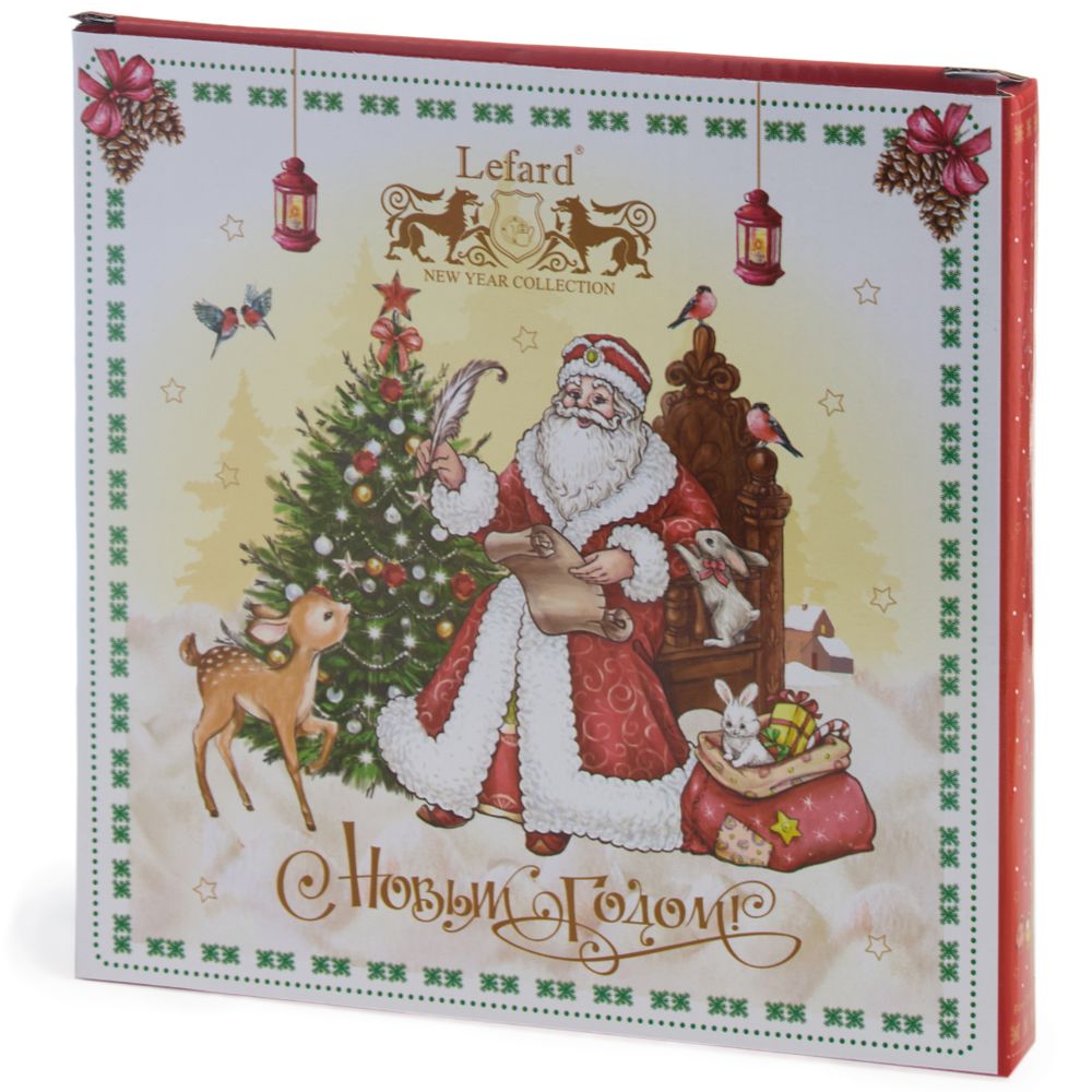 ТАРЕЛКА ЗАКУСОЧНАЯ LEFARD "ДЕД МОРОЗ" 20,5 СМ (КОР=18ШТ)