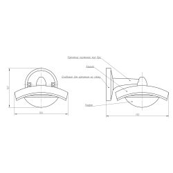 Садово-парковый светильник ЭРА ДБУ 07-8-004 Дели 4 черный 4 гранный настенный IP44 светодиодный 8Вт 6500K