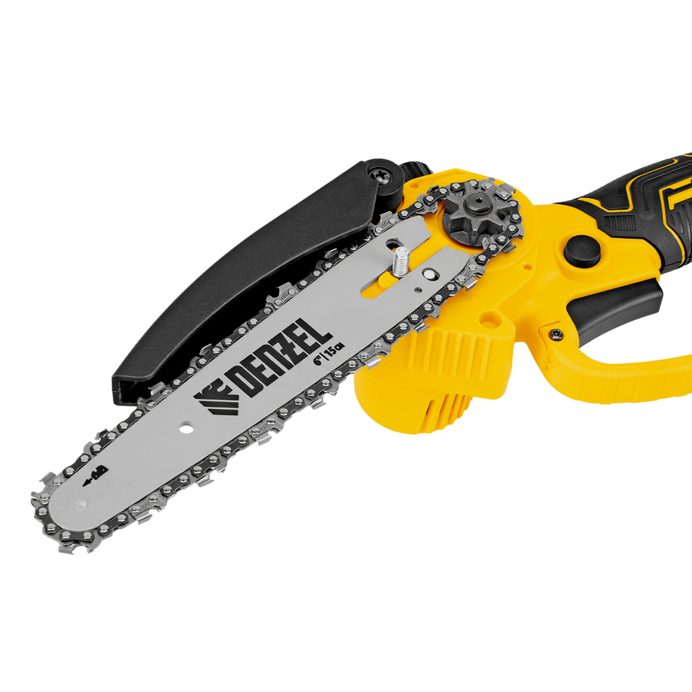 Цепная мини-пила аккумуляторная бесщет., CCS-150, шина 150 мм, Li-Ion, 20 В Denzel