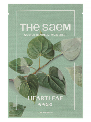 Тканевая маска с экстрактом хауттюйнии THE SAEM Natural Heartleaf Mask Sheet