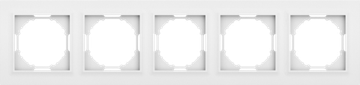 Рамка 5-я,  Wave матовый белый,  серия A07