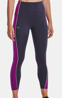 Леггинсы Under Armour Women's UA RUSH No-Slip Waistband Ankle Leggings - tempered steel/strobe