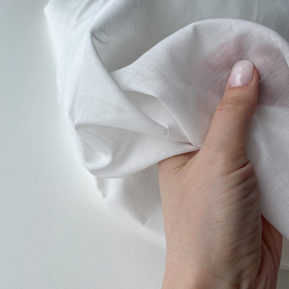 Батист подкладочный Молочный (тонкий) (Брак -пятна)