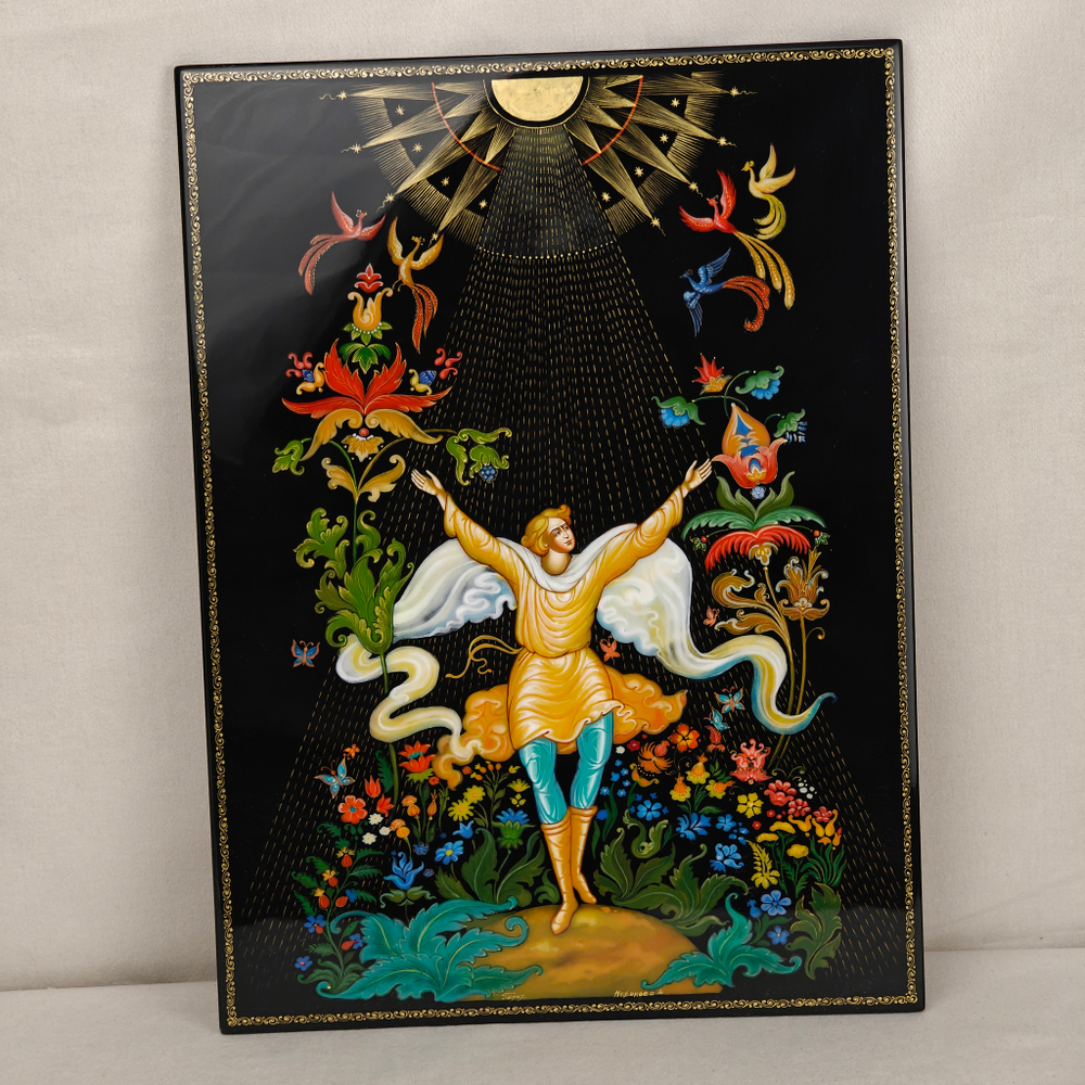 Панно Палех "Иван и Жар-птицы"