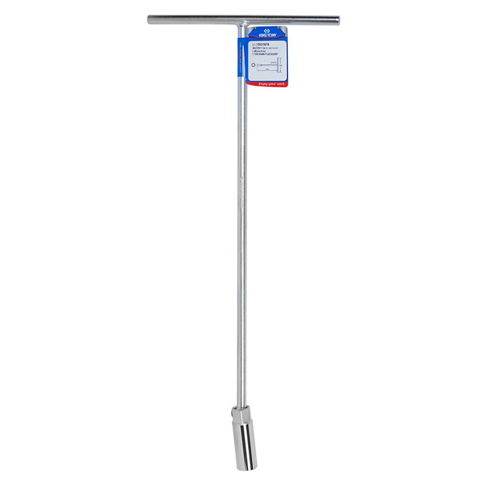 KING TONY (15631618) Ключ свечной с шарниром L = 450 мм, 16 мм