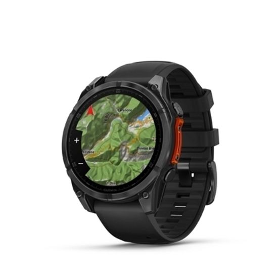Мультиспортивные GPS часы Garmin Fenix 8 (47 mm) AMOLED Slate Gray with Black Silicone Band 010-02904-00
