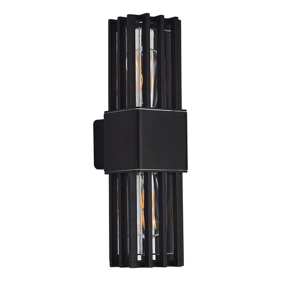 SL9018.401.02 Светильник уличный настенный ST-Luce черный/черный E27 2*15W IRUM