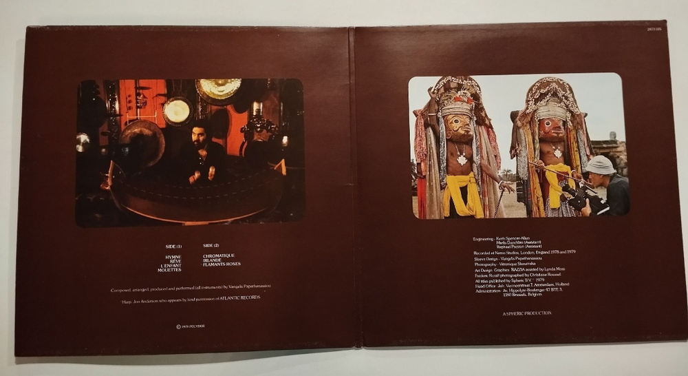 Винтажная виниловая пластинка LP Vangelis Papathanassiou Opera Sauvage (France 1980)
