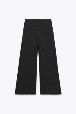 ZARA БАЗОВЫЕ БРЮКИ ПИКЕ, ТЕМНЫЙ АНТРАЦИТ