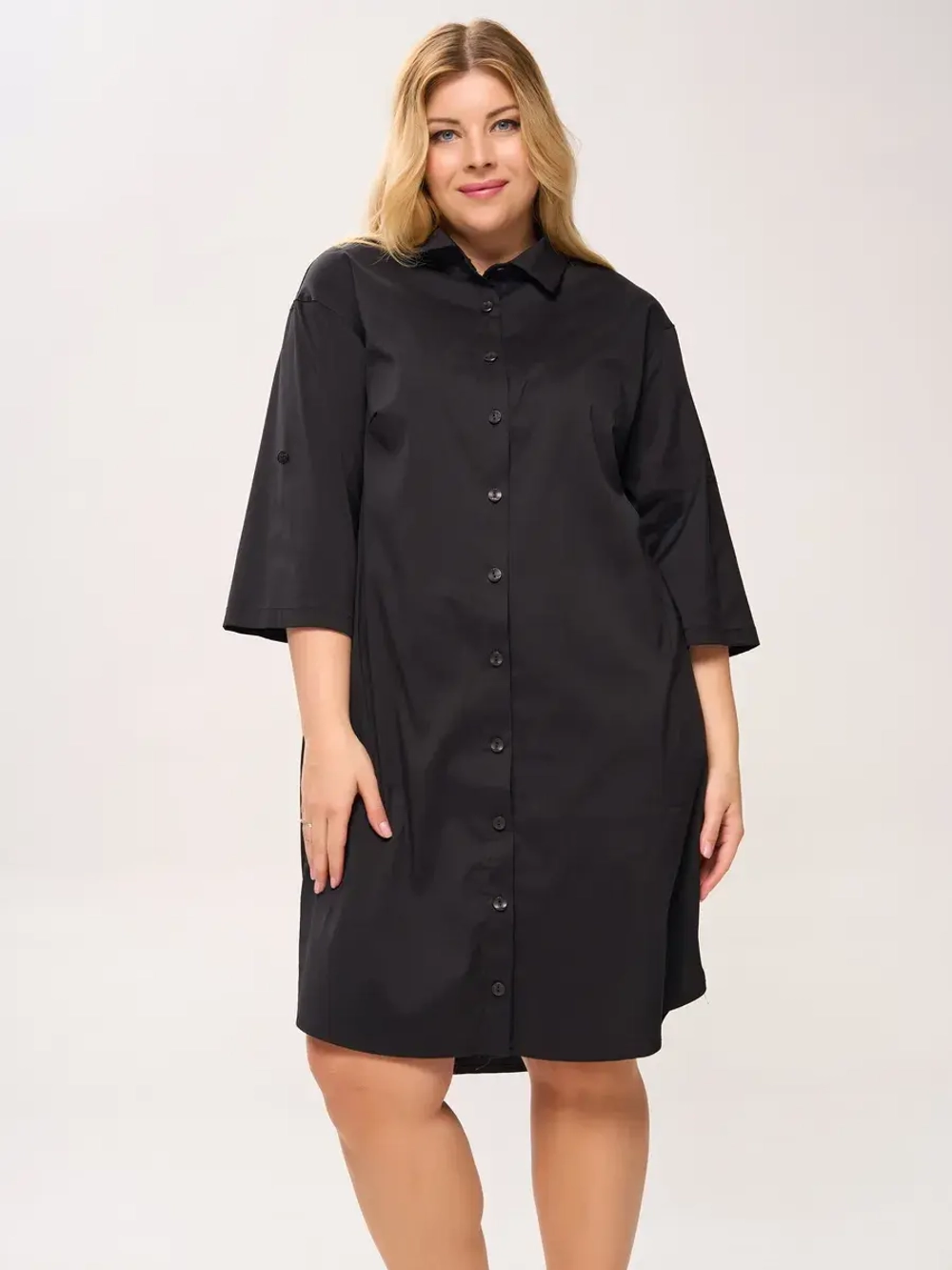 Платье-рубашка с карманами