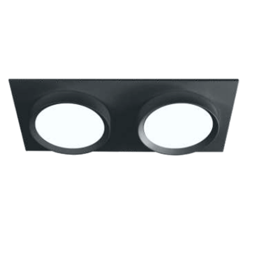 Светильник GX53 ART INFINITY DUO чёрный, встраиваемый, 220*110 мм, 30 шт/кор