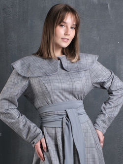 Воротник /баска на талию /серый