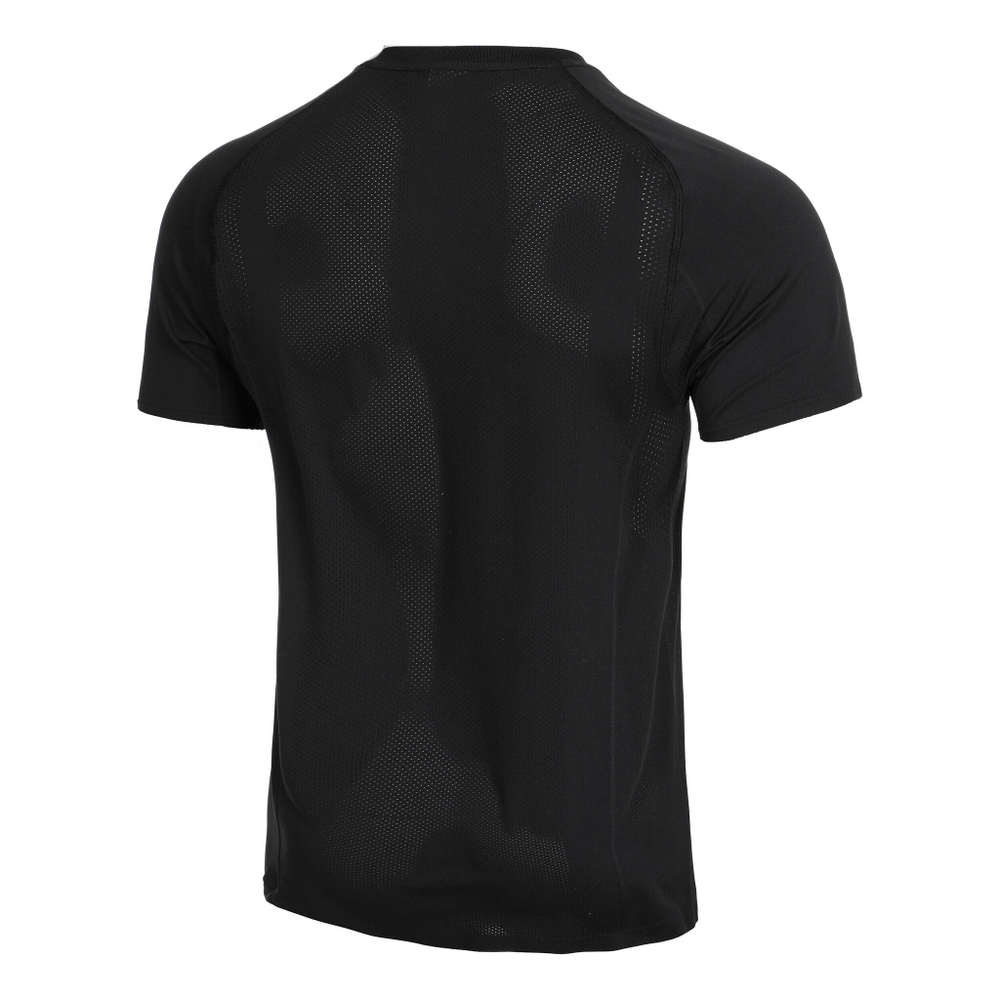 Мужское теннисное поло Wilson Series Seamless Henley Half-Zip 2.0 Polo Men - Black, White