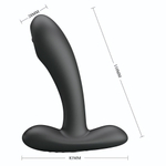 Черный массажер простаты с волновой стимуляцией Remington - 11 см. (Цвет: черный)