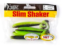 Мягкая съедобная приманка LJ Pro Series Slim Shaker 4in (100 мм), цвет T53, 6 шт