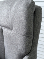 Стул М-City DISAUR Мон (Mon) поворотный на поворотный на 360 градусов, Серый Family-022, ткань, Черный