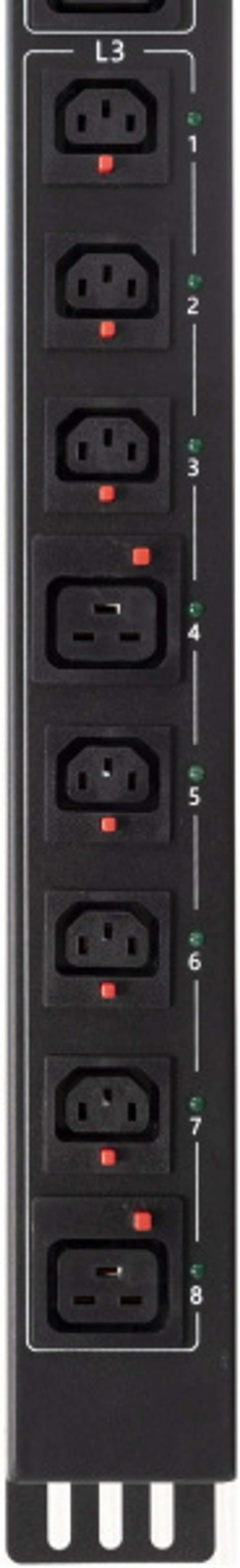 Блок распределения питания Powercom PDU-32AVMS24-18C3-6C9-3P