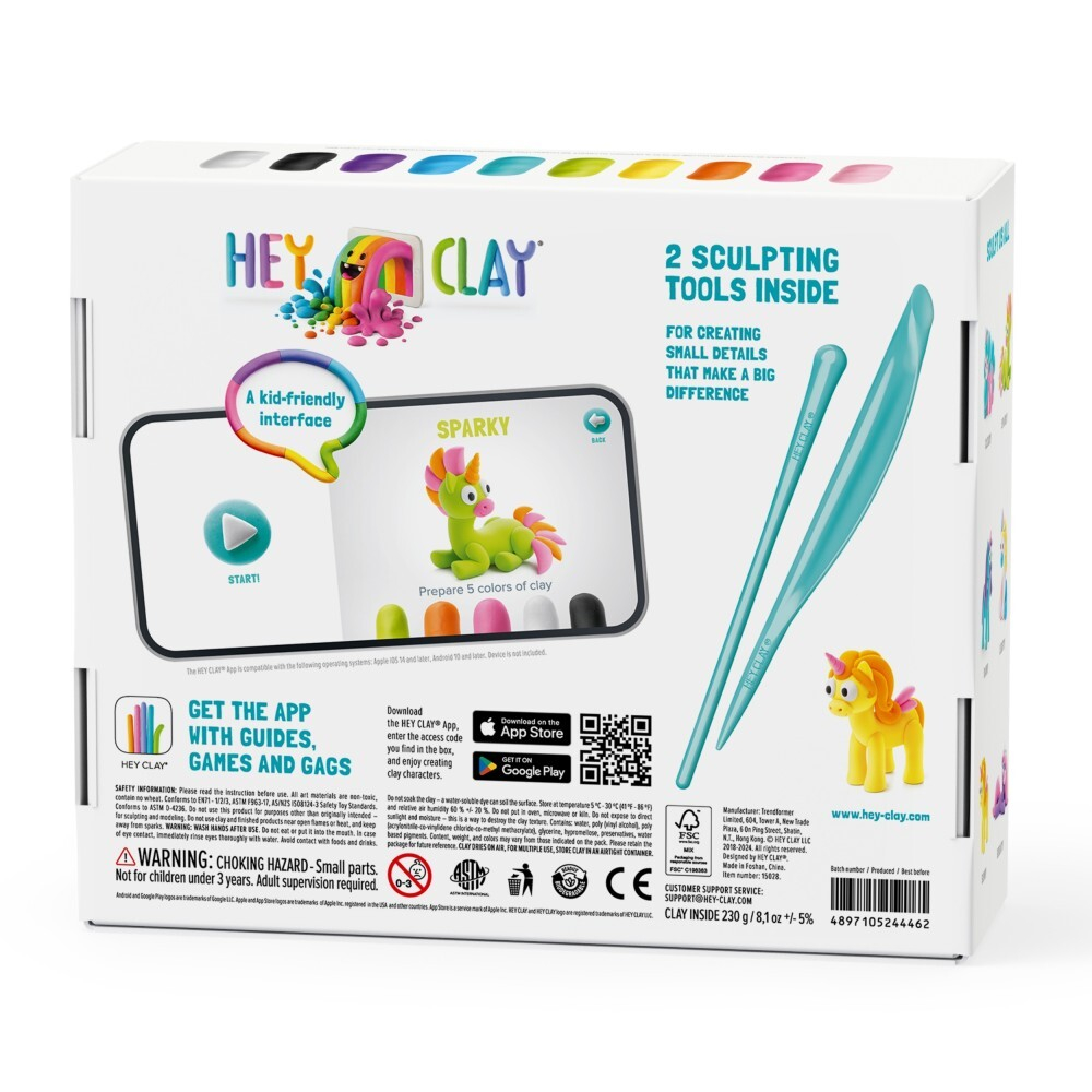 Hey Clay - Единороги пластиковая масса + аксессуары HCL15028