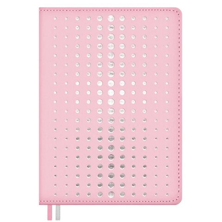 Ежедневник недат. А6+ 120л., кож.зам., тв.пер. "Плонже розовый" ляссе