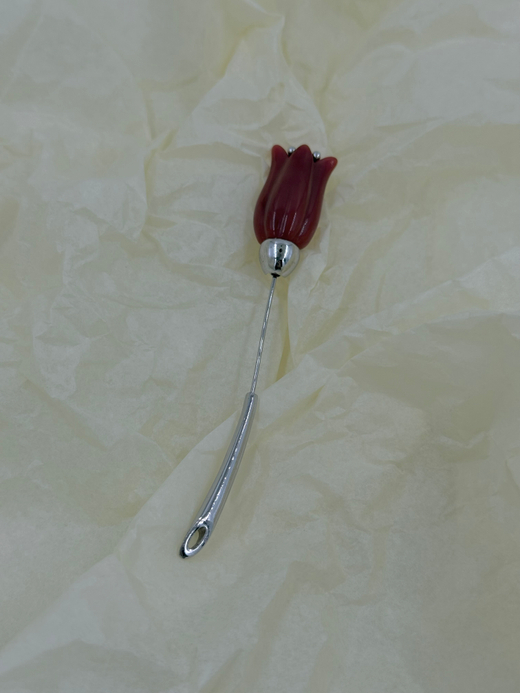 Брошь булавка Тюльпан Givenchy 1978 год