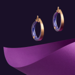 Серьги Конго с синей Эмалью, E0177-30/14