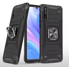 Противоударный чехол Strong Armour Case с кольцом для Xiaomi Redmi K40 / K40 Pro / K40 Pro+ (Черный)