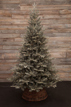 Ель Леара 215см 1000 ламп серебристая Black Box