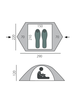 Палатка BTrace Point 2+ (Зеленый/Бежевый)
