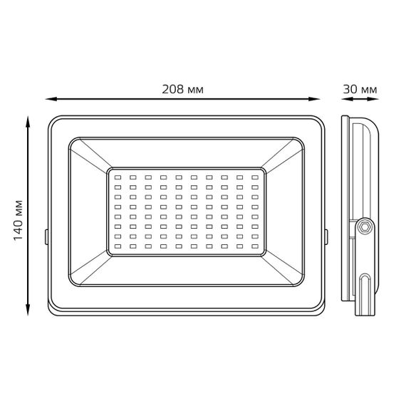 Прожектор светодиодный Gauss Elementary 70W 3000К 613527170