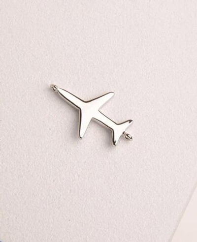 102-р Коннектор "Самолет" гладкий 22*13мм, родий