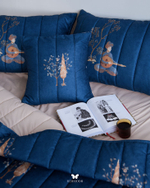 Комплект стеганного покрывала и 3 наволочек Soufiyan Chang Va ood Navy Hermodr 130220323 Иран