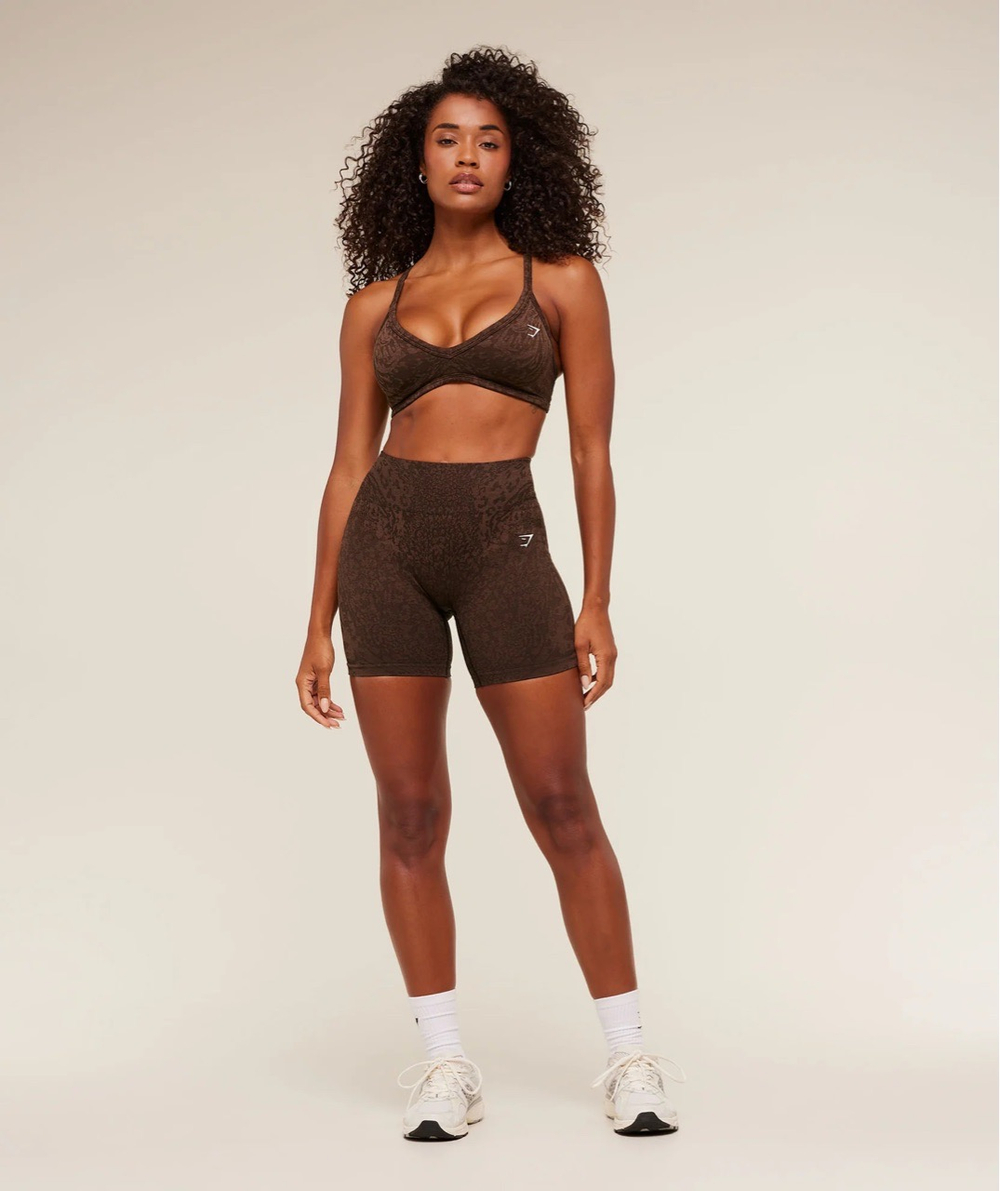 Топ GYMSHARK Adapt Animal X Whitney Sports Bra Brown