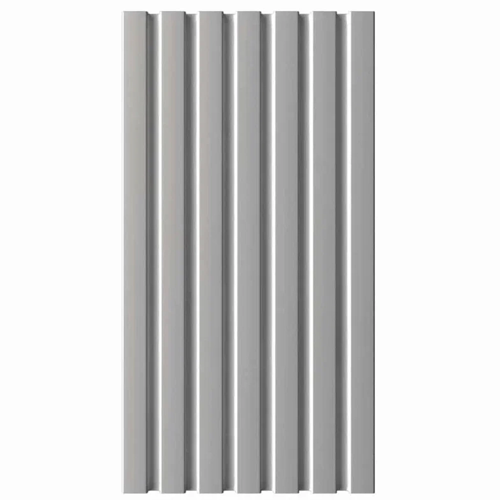 Стеновая реечная панель Альберо, Винил Платина, 120*16*2750 мм