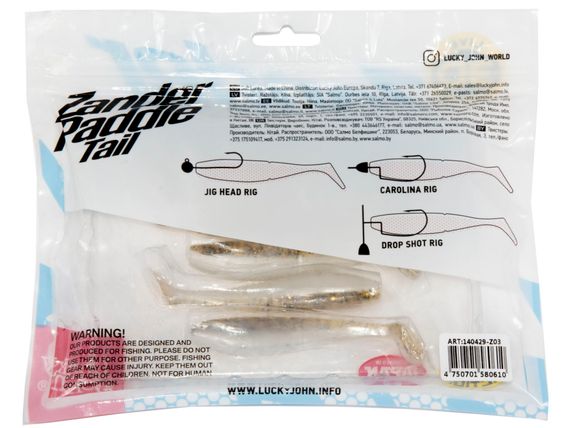 Виброхвосты LJ 3D Series Zander Paddle Tail 4.0in (10.00)/Z03 5шт.