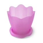 Горшок для орхидей Эдельвейс 1,5л Д160 с поддоном Колор прозрачный (комплект 20 шт)