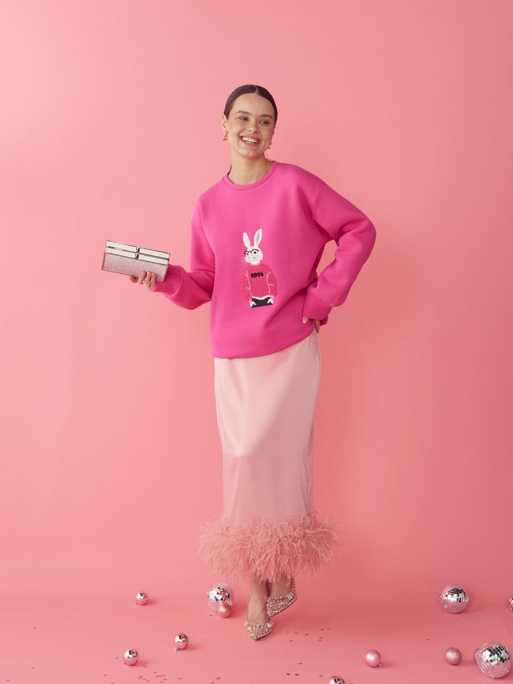 СВИТШОТ ЗАЙКА COOL FUCHSIA