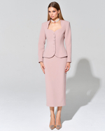 Приталенный жакет из итальянского крепа