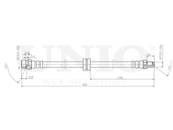 Шланг тормозной передний UNIO BRH-10097