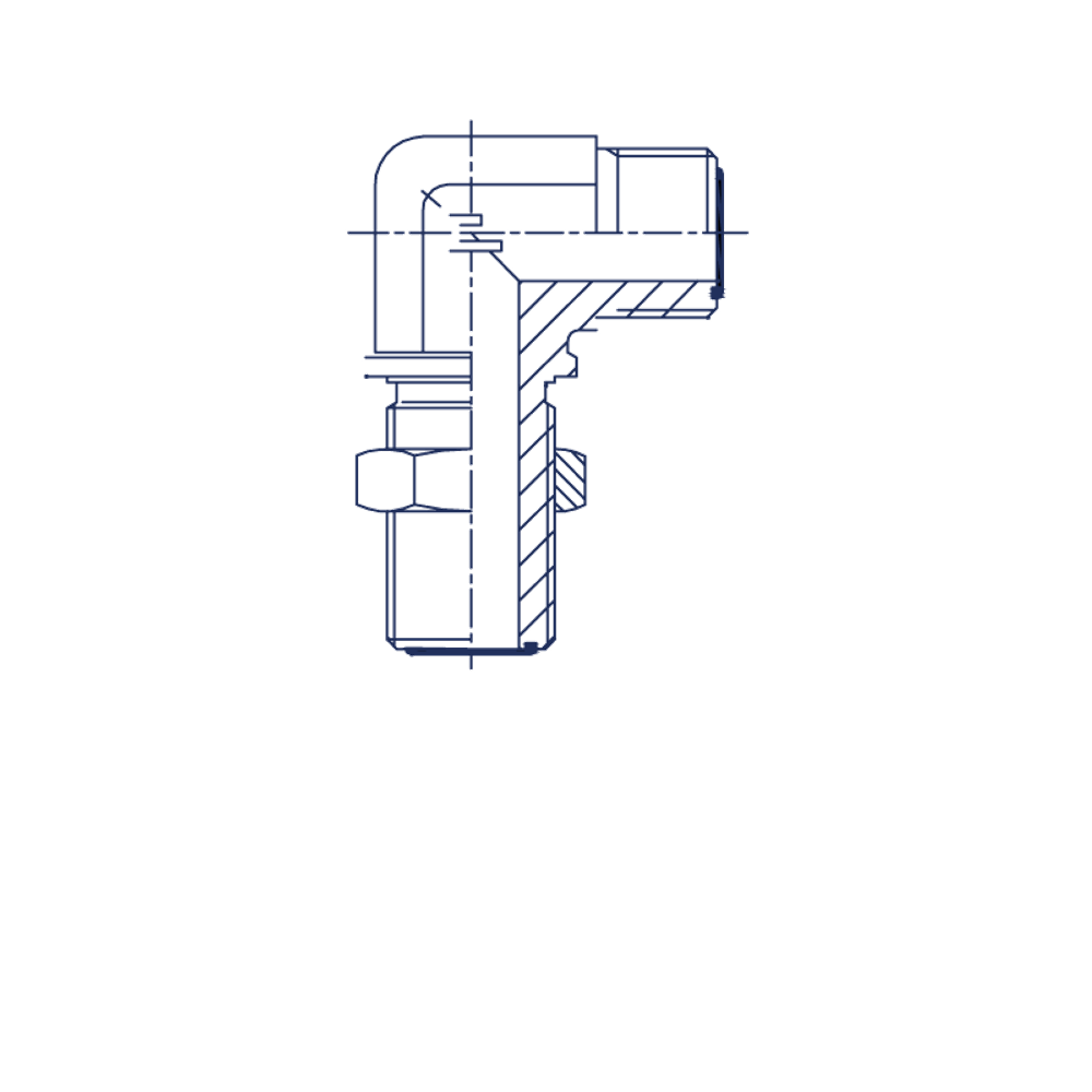 Соединение PD90 D20 ORFS 1.3/16