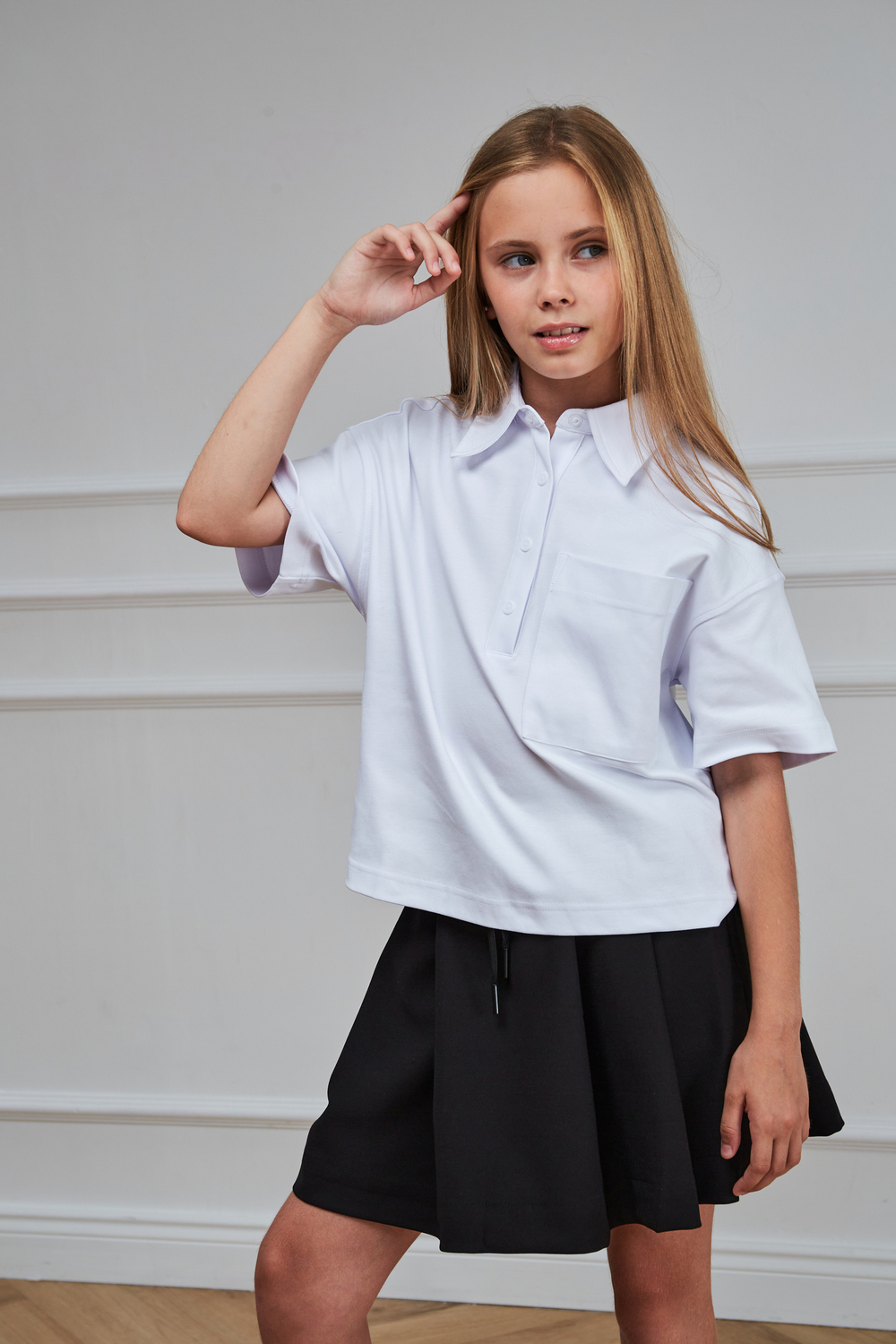 Блуза-поло к/р трикотаж д/д DELORAS 63904ZS