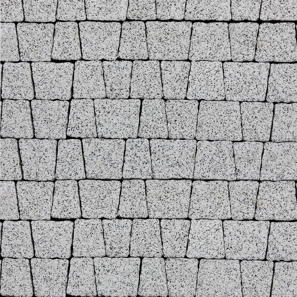 Тротуарная плитка АНТИК Б.3.А.6, комплект из 5 видов плит Стоунмикс Белый с черным