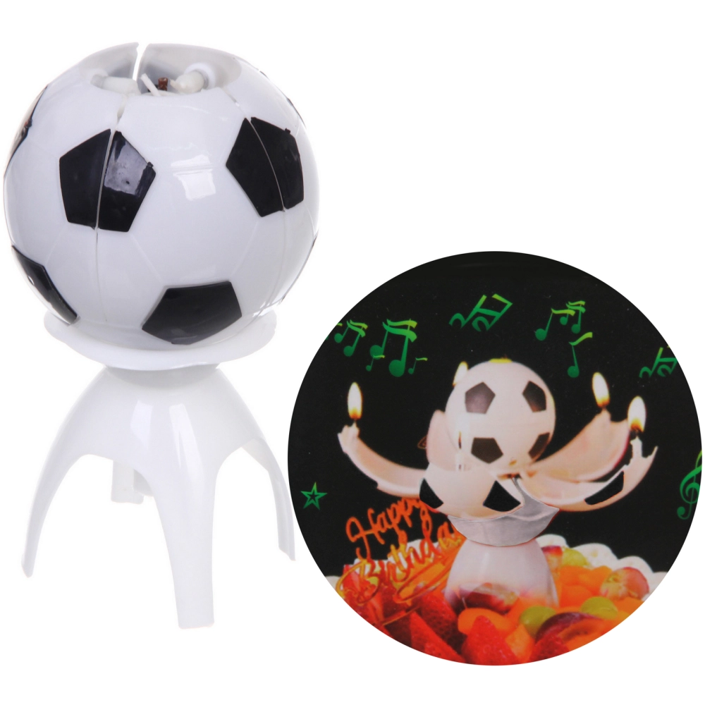 Свеча для торта раскрывающийся цветок «Мяч» (5 свечей), Черный