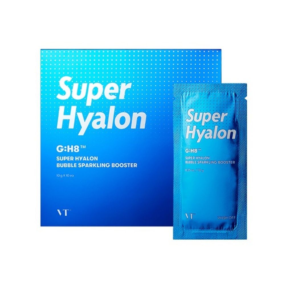 VT Cosmetics Super Hyalon Bubble Sparkling Booster кислородная увлажняющая маска-пенка