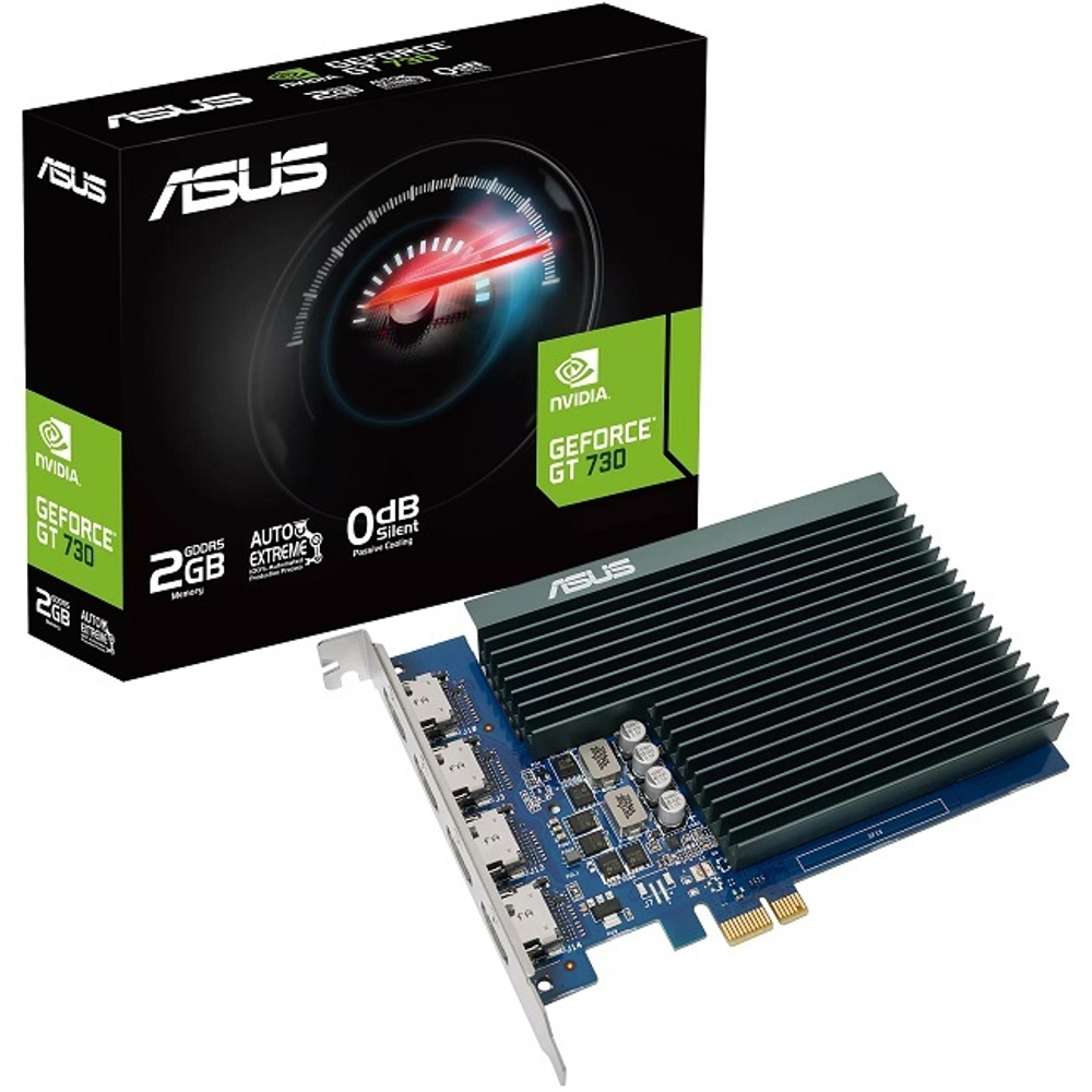 Видеокарта Asus GeForce GT 730 Silent 2GB GDDR5 (GT730-4H-SL-2GD5), (90YV0H20-M0NA00)