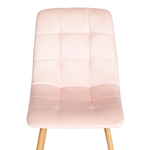 Стул CHILLY (mod. 7094-1) вельвет/металл, 44,5х52,5х86 см, pink (розовый) HLR39 / натуральный