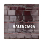 Balenciaga Cash Cow Leather Card Holder Card Holder Women"s Dark Red