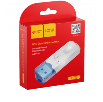 Ресивер BLUETOOTH (USB) BT12 белый