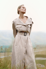 Тренч TEONA длинный, бежевый